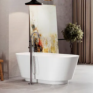 Ванна Ариэль 1700 с подсветкой, Белый матовый, Solid Surface