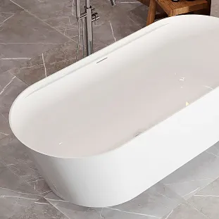 Ванна Ариэль 1700 с подсветкой, Белый матовый, Solid Surface