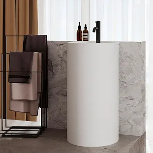 Умывальник Осло 450x800, Белый матовый, Solid Surface