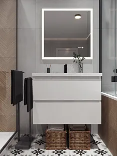 Умывальник Фаворит 850 Белый матовый, Solid Surface