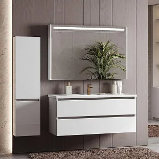 Умывальник Фаворит 1200-01, Белый матовый Solid Surface