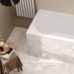 Ванна Борнео 170х70, белый матовый, Solid Surface