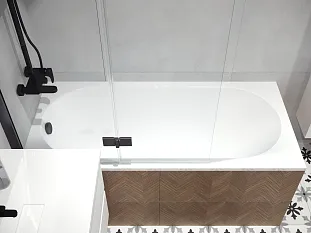 Ванна Борнео 150х75, белый матовый, Solid Surface