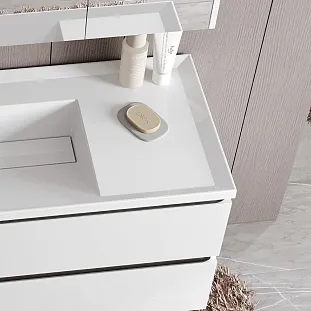 Умывальник Фаворит 1200-01, Белый матовый Solid Surface