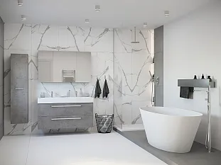Ванна Дубай 1600 Белый матовый, Solid Surface