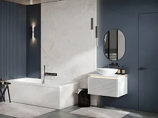 Умывальник Дубай 480 Белый матовый, Solid Surface