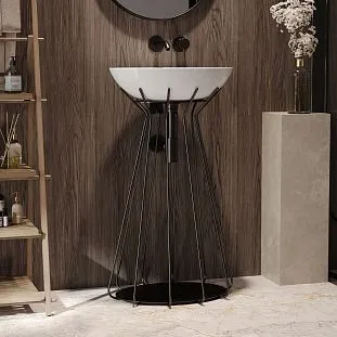 Умывальник Дубай 480 Белый матовый, Solid Surface