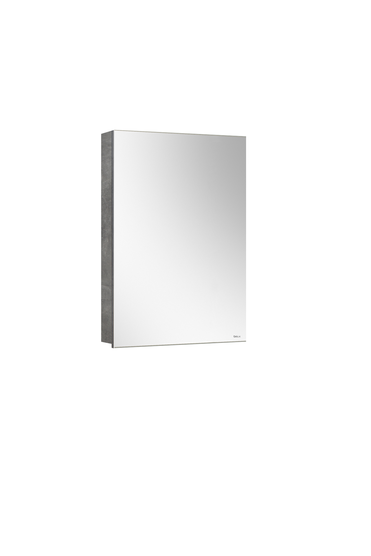 Шкаф навесной зеркальный Стокгольм ВШ 50 Бетон Чикаго светло-серый (31)
