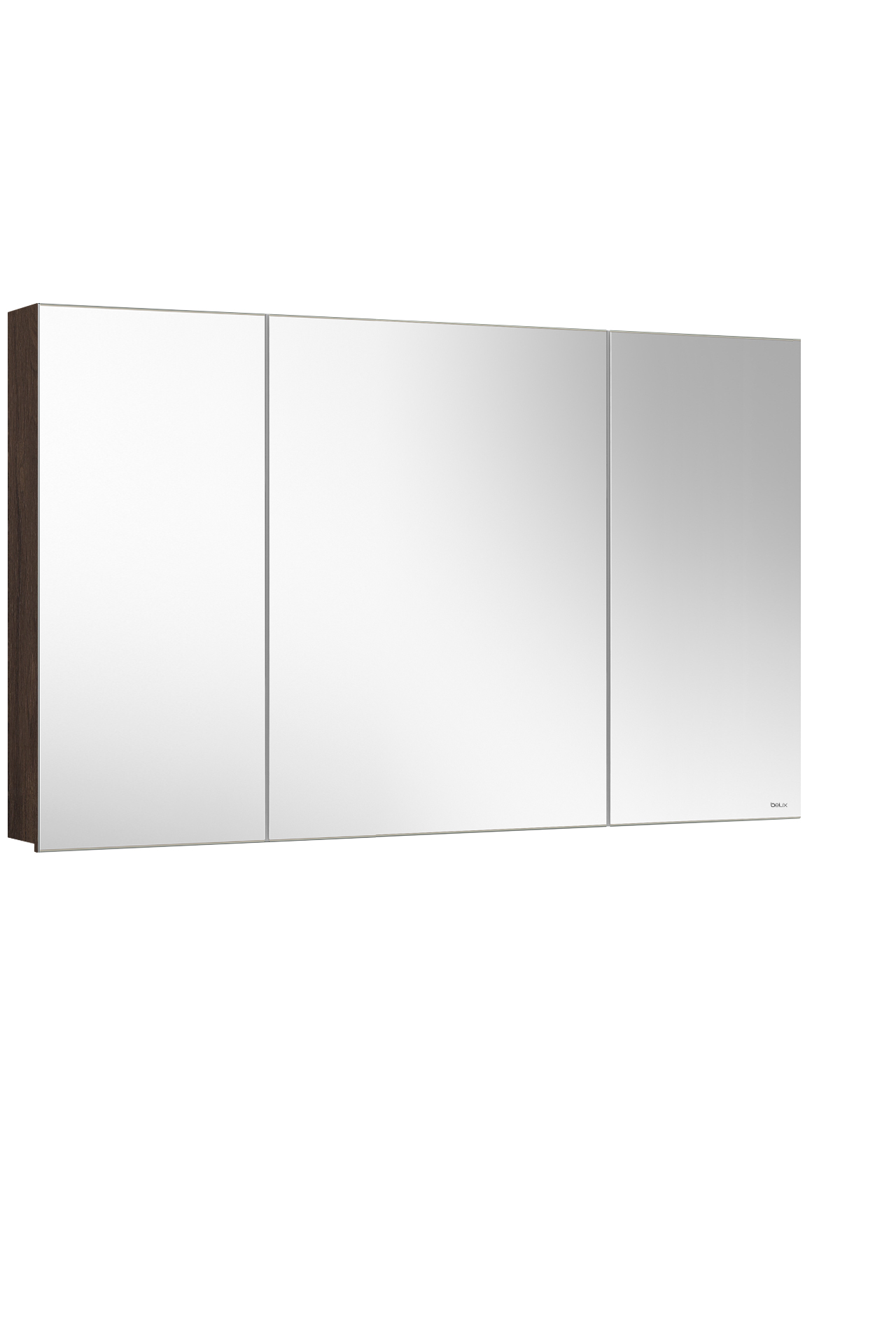 Шкаф навесной зеркальный Стокгольм ВШ 120 Орех Карини натуральный (194)