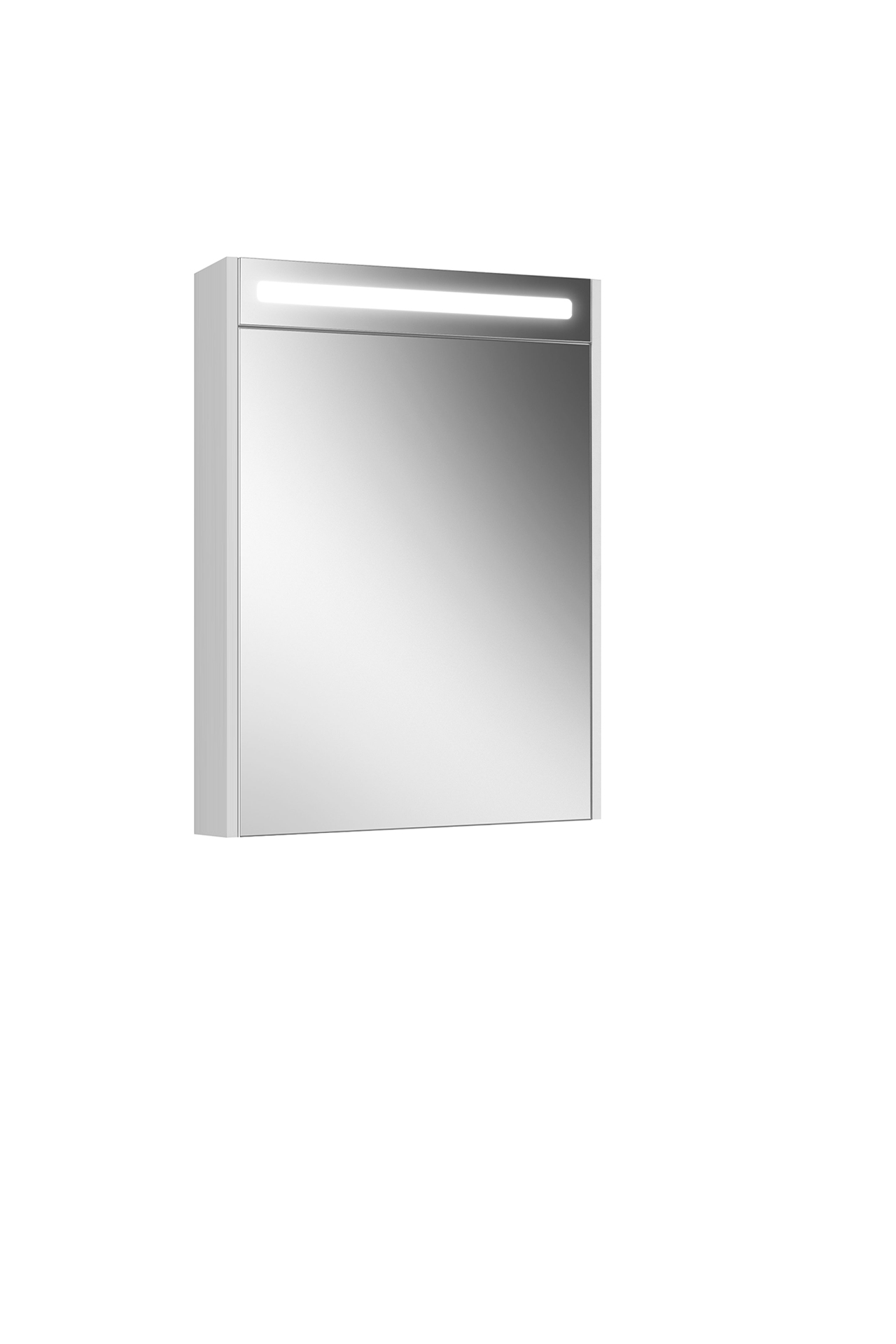Шкаф навесной зеркальный Нёман ВШ 60 Белый глянцевый (1)