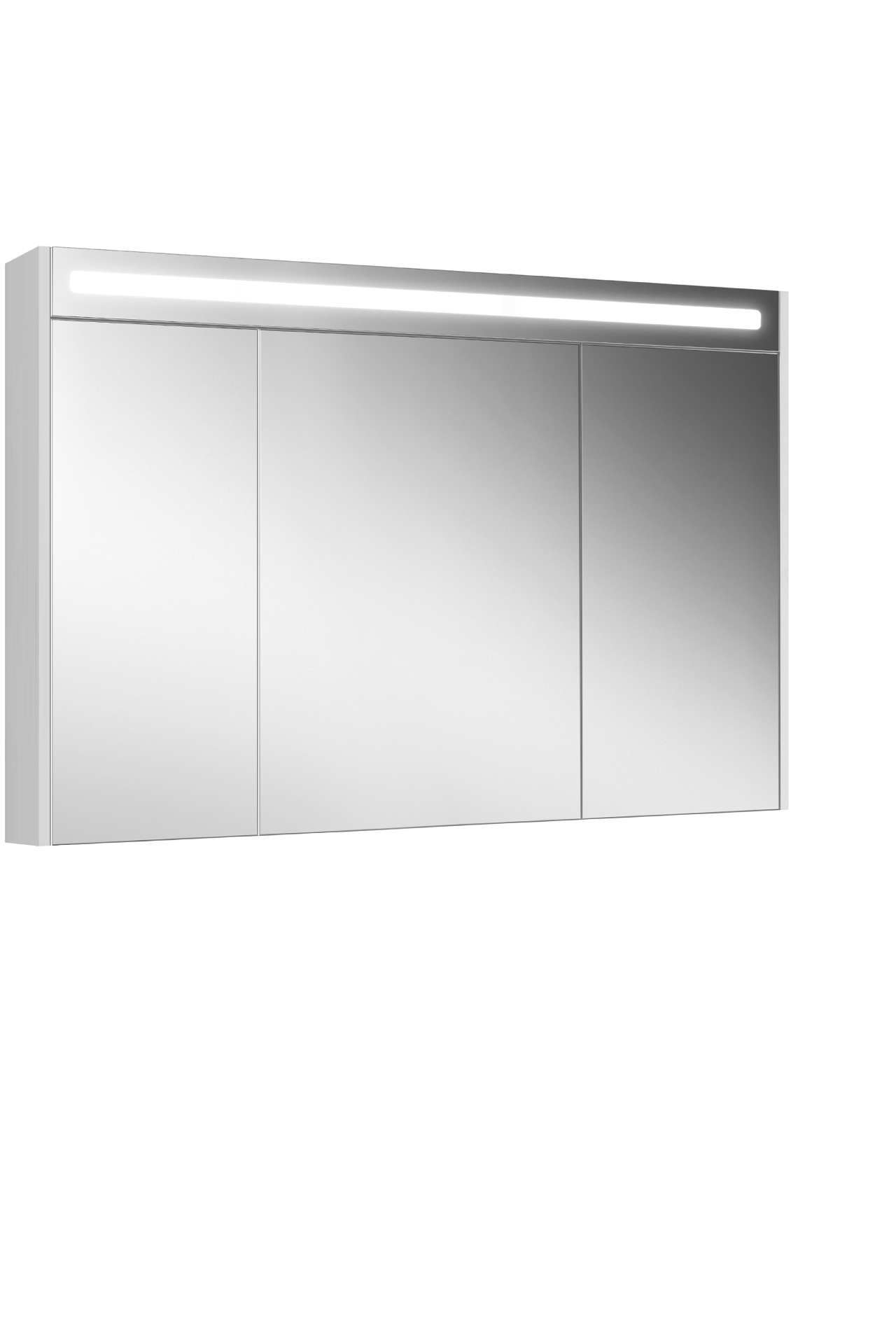 Шкаф навесной зеркальный Нёман ВШ 120 Белый глянцевый (1)