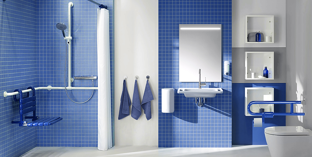 Умывальник со встроенными поручнями - основа безбарьерного оснащения ванной комнаты,так как умывальник является наиболее часто используемым оборудованием в ванной комнате.