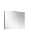 Шкаф навесной зеркальный Стокгольм ВШ 90 Акация Лэйкленд светлая (183)