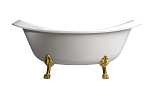 Ванна Ромео ВР-1750, белый, комплект ног покрытие золото