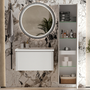 Шкаф навесной Челси 40 белый матовый