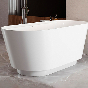 Ванна Ариэль 1700 с подсветкой, Белый матовый, Solid Surface