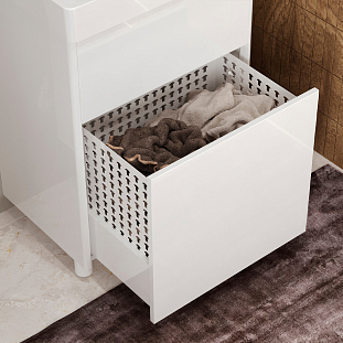 Тумба напольная Бергамо Н 60-02 К Белый глянцевый