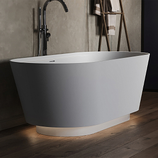 Ванна Ариэль 1700 с подсветкой, Белый матовый, Solid Surface