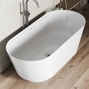 Ванна Ариэль 1700 с подсветкой, Белый матовый, Solid Surface