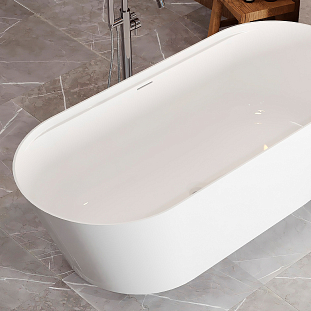 Ванна Ариэль 1700 с подсветкой, Белый матовый, Solid Surface