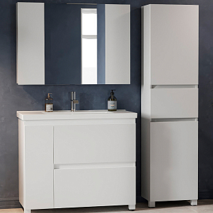 Шкаф напольный Неаполь 45-01, Белый глянцевый