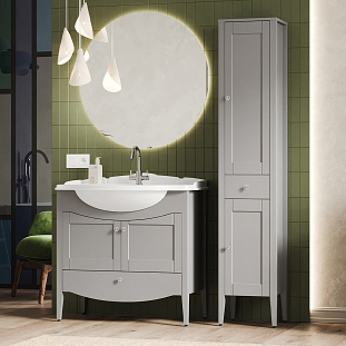 Тумба Афины напольная 85-01, железный серый матовый