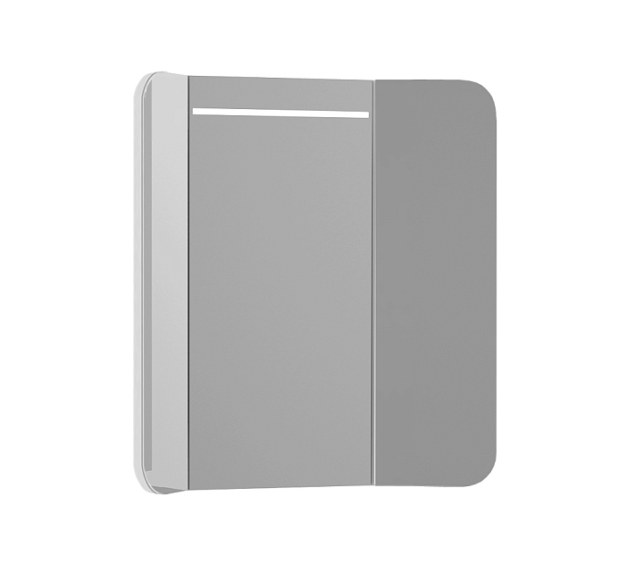 Шкаф навесной зеркальный угловой Дали ВУШ 58 Белый (1)