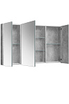Шкаф навесной зеркальный Стокгольм ВШ 120 Бетон Чикаго светло-серый (31)
