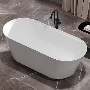 Ванна Ариэль 1700 с подсветкой, Белый матовый, Solid Surface