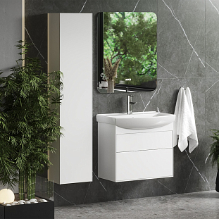 Тумба Клермонт подвесная 50-02 Белый глянцевый