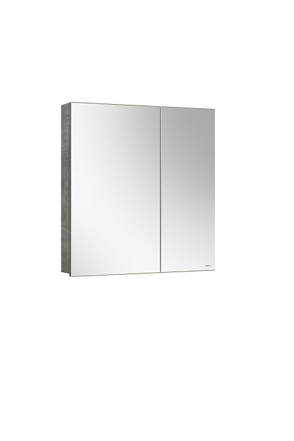 Шкаф навесной зеркальный Стокгольм ВШ 70 Бетон Чикаго светло-серый (31)