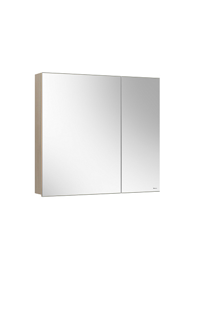 Шкаф навесной зеркальный Стокгольм ВШ 80 Акация Лэйкленд светлая (183)