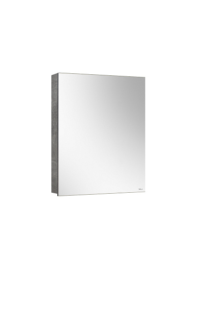 Шкаф навесной зеркальный Стокгольм ВШ 60 Бетон Чикаго светло-серый (31)