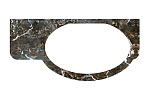 Столешница Толедо 1300, Мрамор чёрный, Чёрный глянцевый (16)