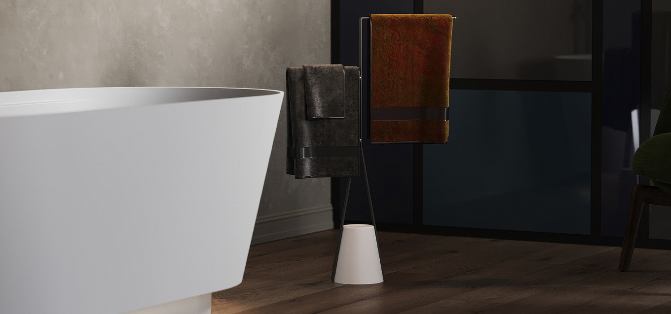 Полотенцедержатель Осло — изящная деталь, которая завершит образ Вашей ванной комнаты